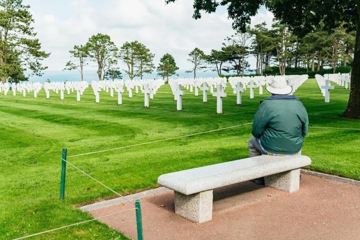 The Normandy coastline where the Allied D-Day landings took place